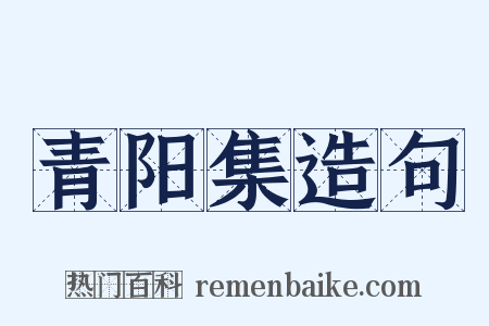 青阳集造句是什么意思的图片